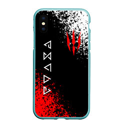 Чехол iPhone XS Max матовый THE WITCHER, цвет: 3D-мятный