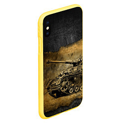 Чехол iPhone XS Max матовый Tanks are not afraid mud, цвет: 3D-желтый — фото 2