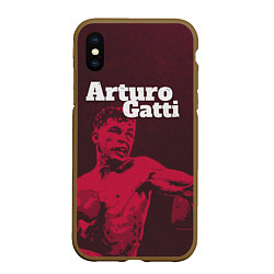 Чехол iPhone XS Max матовый Arturo Gatti, цвет: 3D-коричневый