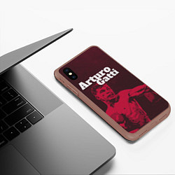 Чехол iPhone XS Max матовый Arturo Gatti, цвет: 3D-коричневый — фото 2