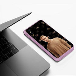 Чехол iPhone XS Max матовый Егор Крид, цвет: 3D-сиреневый — фото 2
