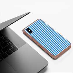 Чехол iPhone XS Max матовый Тельняшка ВДВ, цвет: 3D-коричневый — фото 2