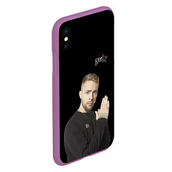 Чехол iPhone XS Max матовый Егор Крид, цвет: 3D-фиолетовый — фото 2