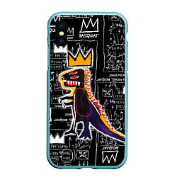 Чехол iPhone XS Max матовый Динозавр в короне от Баския