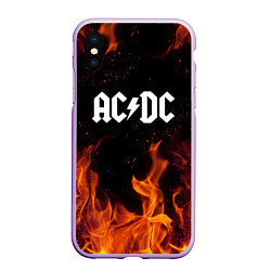 Чехол iPhone XS Max матовый AC DC