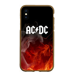 Чехол iPhone XS Max матовый AC DC