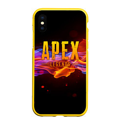 Чехол iPhone XS Max матовый APEX LEGENDS, цвет: 3D-желтый