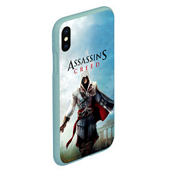 Чехол iPhone XS Max матовый Assassins Creed, цвет: 3D-мятный — фото 2