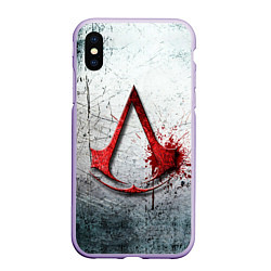 Чехол iPhone XS Max матовый Assassins Creed, цвет: 3D-светло-сиреневый