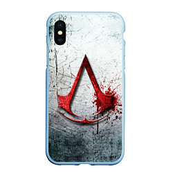 Чехол iPhone XS Max матовый Assassins Creed, цвет: 3D-голубой