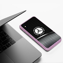 Чехол iPhone XS Max матовый MERCEDES-BENZ, цвет: 3D-сиреневый — фото 2