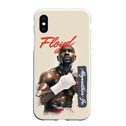 Чехол iPhone XS Max матовый Floyd, цвет: 3D-белый