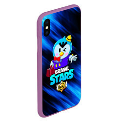 Чехол iPhone XS Max матовый BRAWL STARS MRP, цвет: 3D-фиолетовый — фото 2