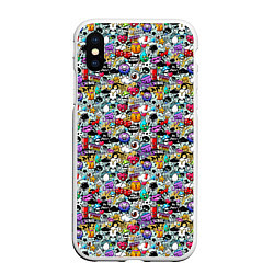 Чехол iPhone XS Max матовый Stickerboom, цвет: 3D-белый