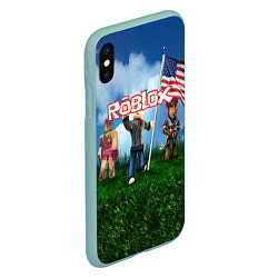 Чехол iPhone XS Max матовый ROBLOX, цвет: 3D-мятный — фото 2