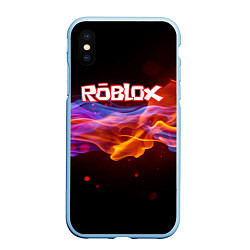 Чехол iPhone XS Max матовый ROBLOX, цвет: 3D-голубой