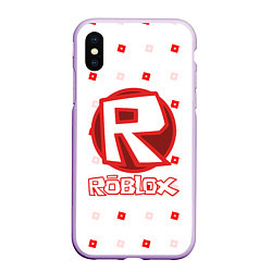 Чехол iPhone XS Max матовый ROBLOX, цвет: 3D-сиреневый