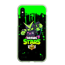 Чехол iPhone XS Max матовый BRAWL STARS VIRUS 8-BIT