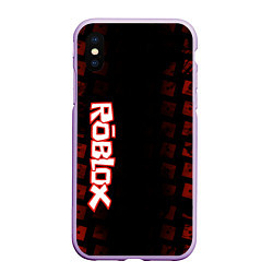 Чехол iPhone XS Max матовый Roblox, цвет: 3D-сиреневый