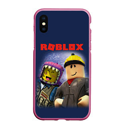 Чехол iPhone XS Max матовый ROBLOX, цвет: 3D-малиновый