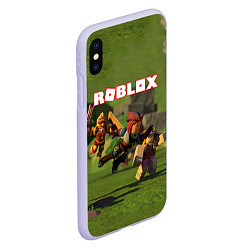 Чехол iPhone XS Max матовый ROBLOX, цвет: 3D-светло-сиреневый — фото 2