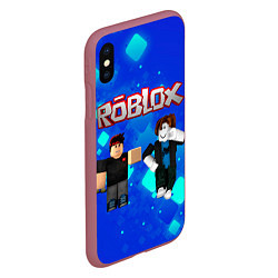 Чехол iPhone XS Max матовый ROBLOX, цвет: 3D-малиновый — фото 2