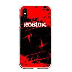 Чехол iPhone XS Max матовый ROBLOX, цвет: 3D-белый