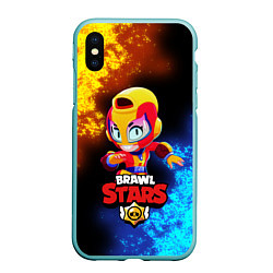 Чехол iPhone XS Max матовый Brawl Stars MAX, цвет: 3D-мятный