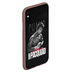 Чехол iPhone XS Max матовый Manny Pacquiao, цвет: 3D-коричневый — фото 2