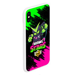 Чехол iPhone XS Max матовый BRAWL STARS VIRUS 8-BIT, цвет: 3D-белый — фото 2