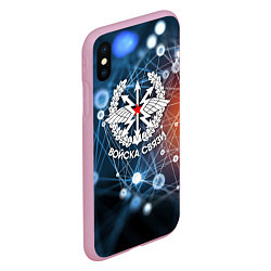 Чехол iPhone XS Max матовый Войска связи, цвет: 3D-розовый — фото 2