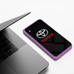 Чехол iPhone XS Max матовый TOYOTA, цвет: 3D-фиолетовый — фото 2