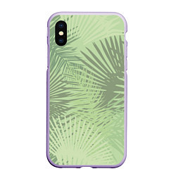 Чехол iPhone XS Max матовый В джунгли, цвет: 3D-светло-сиреневый