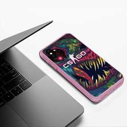 Чехол iPhone XS Max матовый CS GO Hyper Beast, цвет: 3D-розовый — фото 2