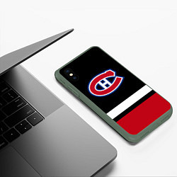 Чехол iPhone XS Max матовый Монреаль Канадиенс, цвет: 3D-темно-зеленый — фото 2
