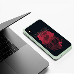 Чехол iPhone XS Max матовый Fighter, цвет: 3D-салатовый — фото 2