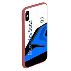 Чехол iPhone XS Max матовый Mercedes-Benz, цвет: 3D-красный — фото 2