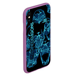 Чехол iPhone XS Max матовый Imagine Dragons, цвет: 3D-фиолетовый — фото 2