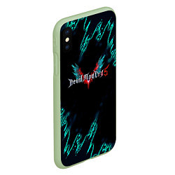 Чехол iPhone XS Max матовый DEVIL MAY CRY, цвет: 3D-салатовый — фото 2