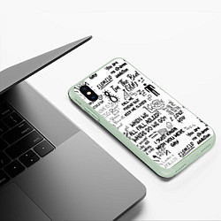 Чехол iPhone XS Max матовый МУЗЫКА БИЛЛИ АЙЛИШ, цвет: 3D-салатовый — фото 2