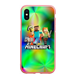 Чехол iPhone XS Max матовый MINECRAFT