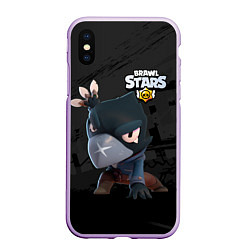 Чехол iPhone XS Max матовый Brawl Stars Crow Ворон