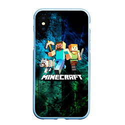 Чехол iPhone XS Max матовый Minecraft Майнкрафт