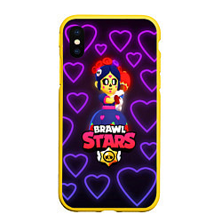 Чехол iPhone XS Max матовый Brawl Stars Calavera Piper, цвет: 3D-желтый