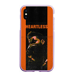 Чехол iPhone XS Max матовый HEARTLESS, цвет: 3D-сиреневый