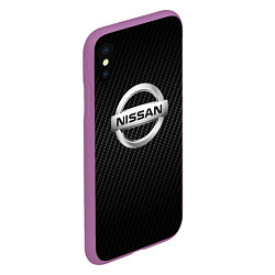 Чехол iPhone XS Max матовый NISSAN, цвет: 3D-фиолетовый — фото 2