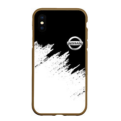 Чехол iPhone XS Max матовый NISSAN, цвет: 3D-коричневый