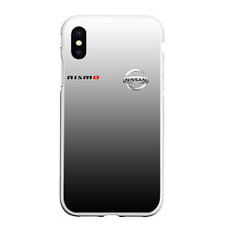 Чехол iPhone XS Max матовый NISSAN NISMO, цвет: 3D-белый