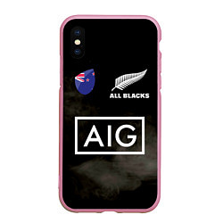 Чехол iPhone XS Max матовый ALL BLACKS