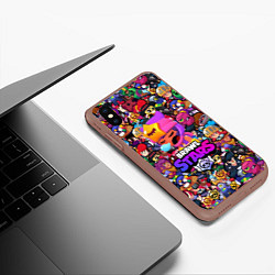 Чехол iPhone XS Max матовый BRAWL STARS: SANDY, цвет: 3D-коричневый — фото 2